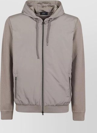 Herno quilted hooded jacket ribbed finish