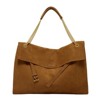 Orciani Shoulder Bags, female, Brown, Size: ONE SIZE Large Venus Nabucco Bag Brown