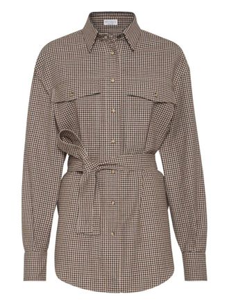Brunello Cucinelli Wool Checked Shirt