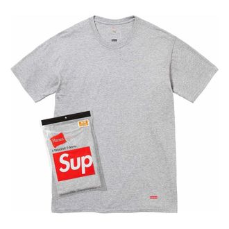 SUPREME x Hanes Tagless T-Shirt (2 Pack) Grey SUP-SS24-013