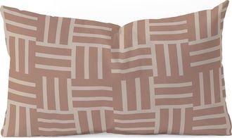 Deny Designs Earthy Mocha Tile Print Oblong Throw Pillow in Beige at Nordstrom Rack