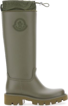 Moncler Green Logo Rain Boots