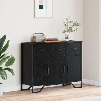 Berkfield Home Sideboard Black Oak 97x32.5x74.5 cm Engineered Wood