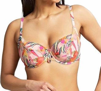 Panache Paradise Balcony Bikini Top In Pink Tropical