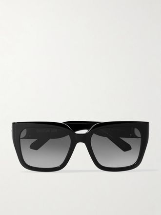 Dior Occhiali Da Sole Oversize In Acetato Con Montatura Cat-eye 30montaigne S8u - Nero