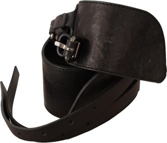 Costume National Leather Double Buckle Womens Belt