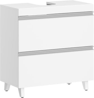 OEM Mobile Sottolavabo Per Bagno, Mobiletto Da Bagno, 3 Cassetti, Con Piedini, Indipendente, Moderno, Bianco