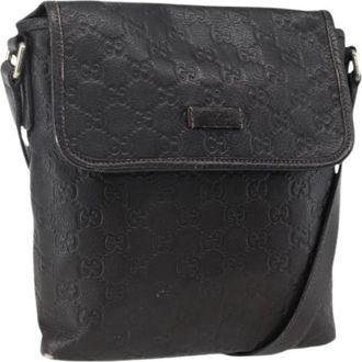 Gucci Pre-owned Vintage Schoudertas - Dames - Vintage Schoudertas - Bruin - ONE Size - Leer - Vintage