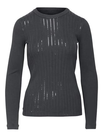 Brunello Cucinelli Gestreept T-shirt met pailletten - Grijs