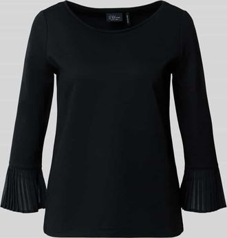 s.Oliver Black Label Relaxed Fit Langarmshirt aus Viskose-Mix in Black, Größe 34