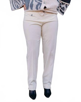 Multiples Ankle Slim Fit Pants In Cream