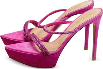 Gianvito Rossi Sandali Cannes con cristalli - Rosa