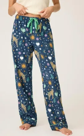 PJ Salvage Flannel Pajama Pants in Navy at Nordstrom, Size X-Large