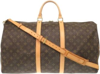 Louis Vuitton Pre-owned Boston Bag - Heren - Vintage Weekendtas - Bruin - ONE Size - Leer - Vintage