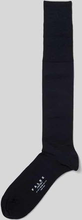 Falke Kniestrümpfe mit elastischem Rippenbündchen Modell AIRPORT in Dunkelblau, Größe 39/40