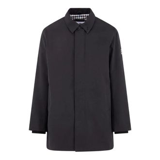 Aquascutum Trench in Soft Shell - - Coats - Uomo - Nero - XL