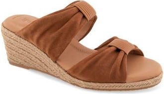 Gentle Souls Gracious Espadrille Platform Wedge Slide Sandal in Luggage Suede at Nordstrom, Size 6.5