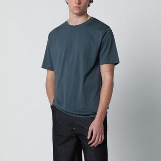 Dries Van Noten T-shirt verde petrolio in cotone
