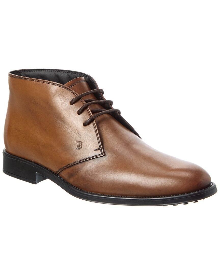 Florsheim Stivali Uomo Midtown Plain Toe - Pelle Morbida Marrone Con Cerniera Laterale - Suola Gomma, Tacco 2,5 Cm, US 7.5 D - 3