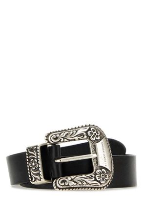 Golden Goose Black Embellished Buckle Belt