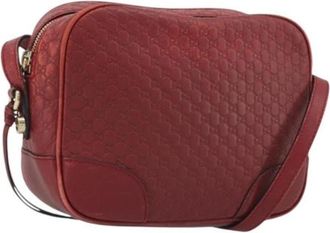 Gucci Pre-owned Vintage Micro Small GG Canvas Shoulder Bag - Dames - Vintage Schoudertas - Rood - ONE Size - Leer - Vintage