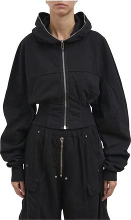 Rick Owens Collage Gimp Hoodie - Dames - Hoodies - Zwart - XS - Katoen - Hoodies & sweatvesten