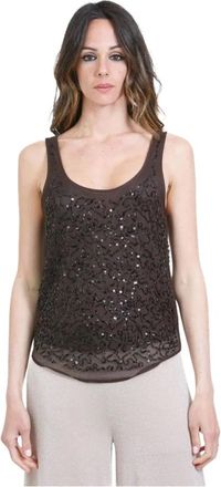 Kaos Kaos, Dames, Tops, Bruin, Maat: M