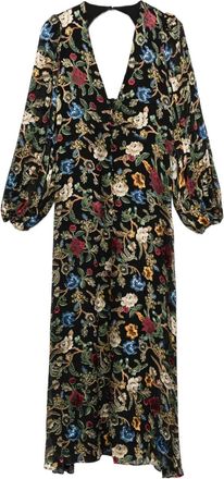 Alice & Olivia Abito asimmetrico a fiori - Nero