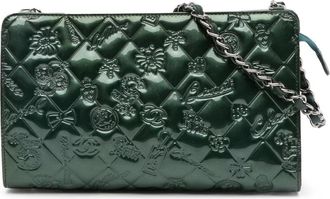Chanel Pre-owned Quilted Leather Shoulder Bag - Dames - Vintage Schoudertas - Groen - ONE Size - Leer - Vintage