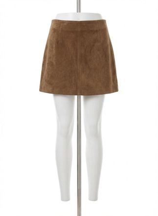 Z Supply Ciera Suede Mini Skirt In Coconut