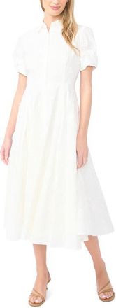 Ted Baker Violet Floral Embroidery Shirtdress in New Ivory at Nordstrom, Size 14