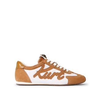 Kurt Geiger Womens Leather Islington Sneakers - Tan - Size UK 4