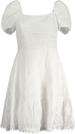 Guess Bianco Cotton Women Womens Dress