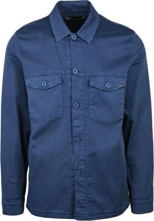 40weft Casual Shirt - Heren - Casual Overhemden - Blauw - M - Katoen - Overhemden