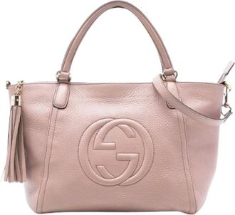 Gucci Pre-owned Handbags, female, Pink, Size: ONE SIZE Pre-owned The Soho