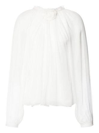 Alberta Ferretti White Blouse In Silk