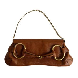 Gucci Pre-owned Schoudertas - Dames - Pre-owned - Bruin - Maat: ONE Size Leer