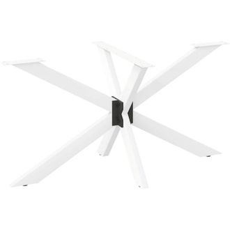vidaXL Vidaxl - Pata De Mesa De Comedor Forma Ara&ntilde;a Blanca 150x78x(72-73) Cm Acero