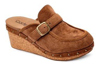 Corkys Footwear Womens Chunky Just Precious Suede Mules