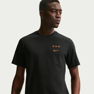 Nike FFF Nike Mens Soccer T-Shirt in Black | IQ2232-010