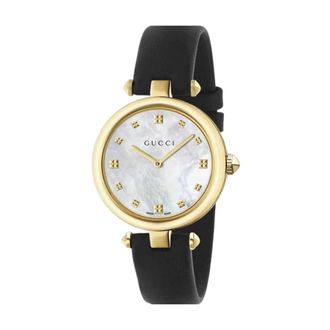 Gucci Accessoires, Dames, Geel, ONE Size, Leer, Diamantissima Horloge