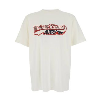 Autry Tops, Heren, Wit, 2Xl, Witte T-shirts en Polos Girocollo Fox