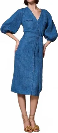 Badgley Mischka Womens Wrap Dress In Azure