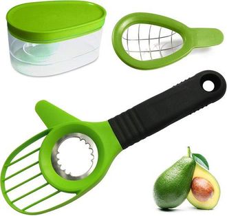 OEM Juego De 3 Utensilios Para Cortar Aguacates: Cortador De Aguacates, Cortador, Cuchillo, Pelador, Todo Lo Que Necesitas Para Los Aguacates