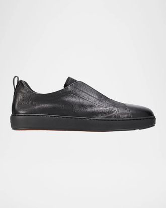 Santoni Men & apos;s Victory Deerskin Slip-On Sneakers