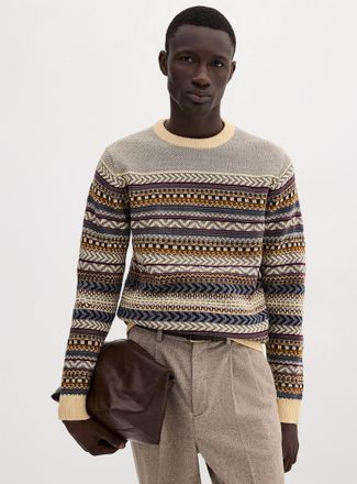 Lindbergh Mens Boreal jacquard sweater