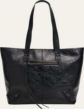 Balenciaga Mens Le City Cabas Tote Bag in Arena Lambskin
