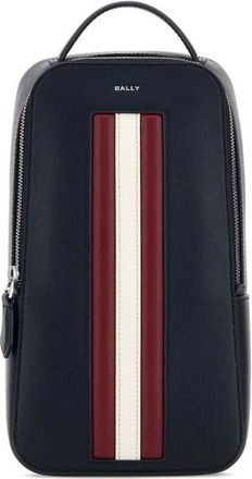 Bally Navy Blue Leather Crossbody Bag Peacoatredbonepal Borse A Tracolla