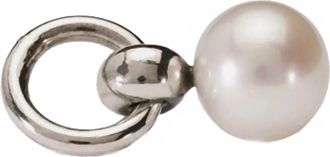 Trollbeads Womens Pearl Tassel Charm In White
