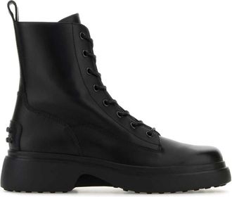 Tod's Gomma 74L Veterlaarzen - Dames - Veterlaarzen - Zwart - 38 EU - Schoenen